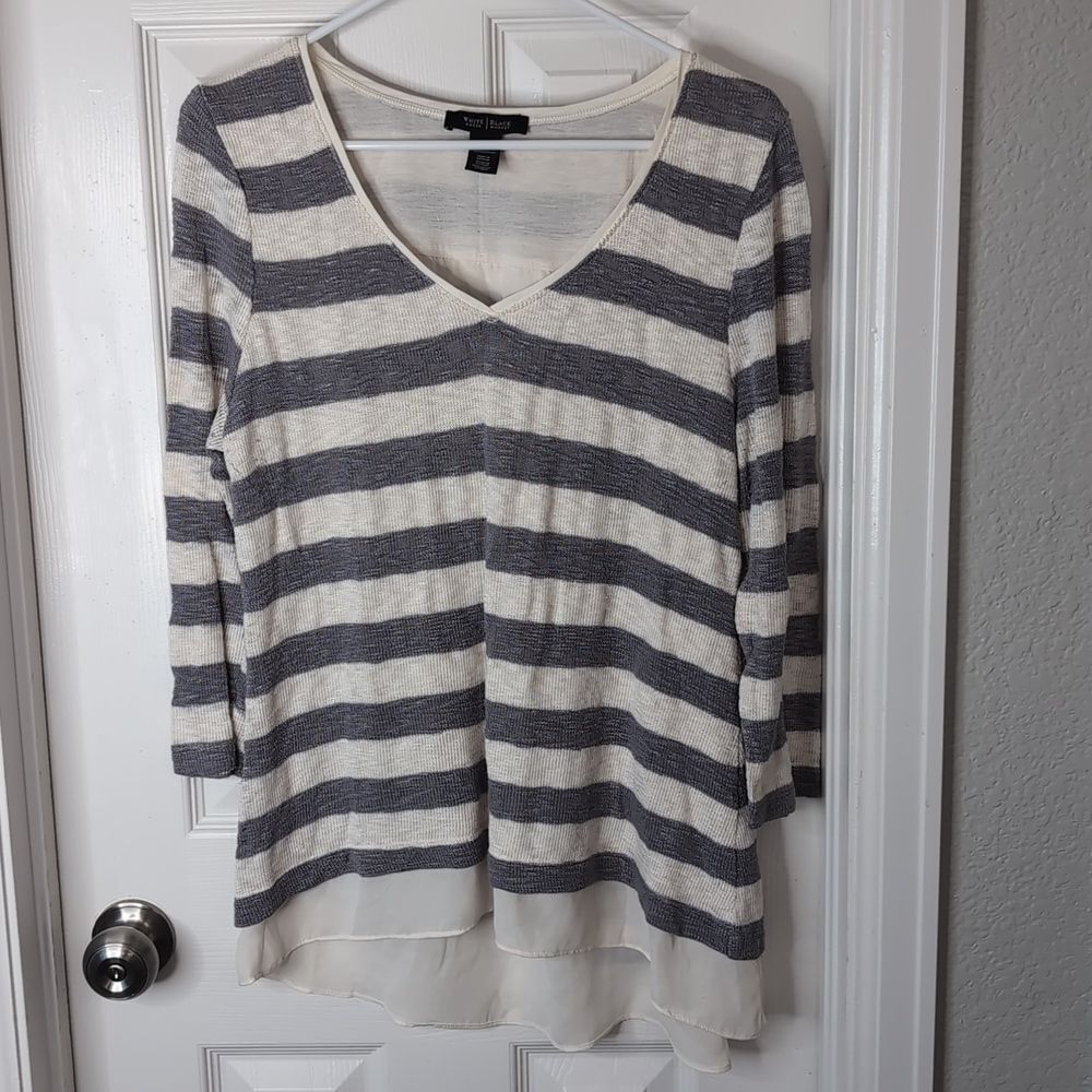 White House Black Marker striped sweater size L